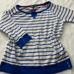 Lauren Ralph Lauren Blue and White Striped Hoodie